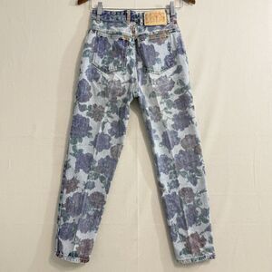 Vintage Floral Bongo Jeans 80s-90s RARE Juniors Size 14  Made In USA Waist 24”
